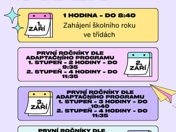 První týden v novém školním roce
